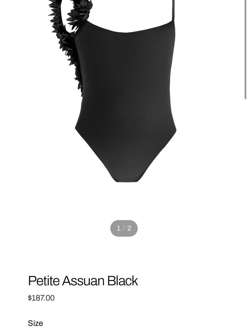Petite Assuan Black Kids One-Piece Swimsuit, Size 4-5
